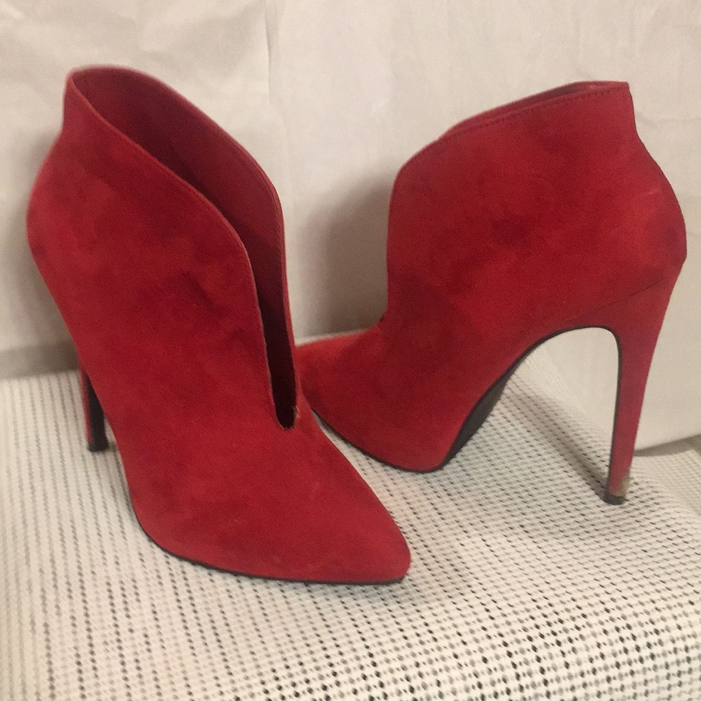 Just Fab Red Velvet Booties (7)